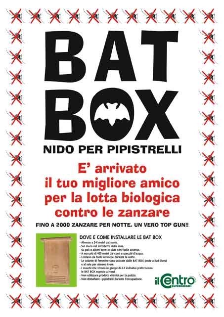 Il Centro locandina Bat Box nido per Pipistrelli