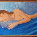 quadro a tempera Dormiente Silvia Ricotta